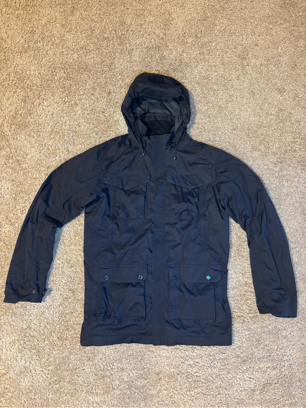 lululemon athletica Men's Hooded Rain Jacket - Black